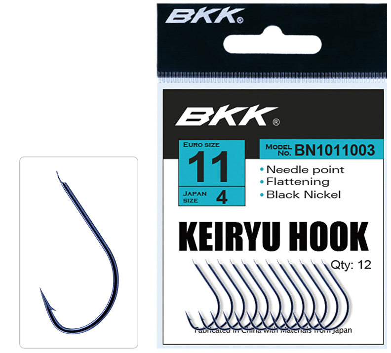 BKK Keiryu Hooks Barbed With Spade End 12 pcs/pack