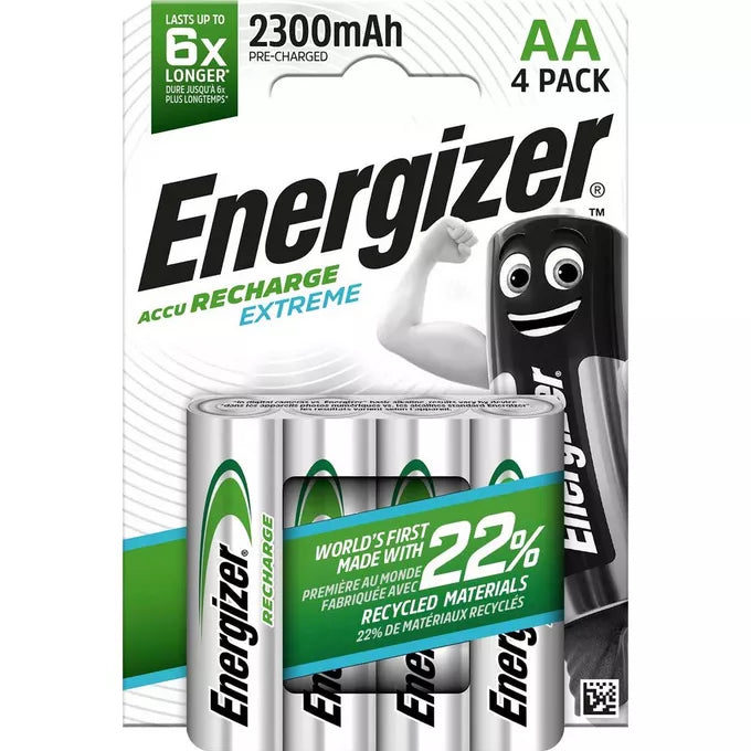 Energizer Rechargeable 4 x Bateries R6/AA Ni-MH 2300mAh