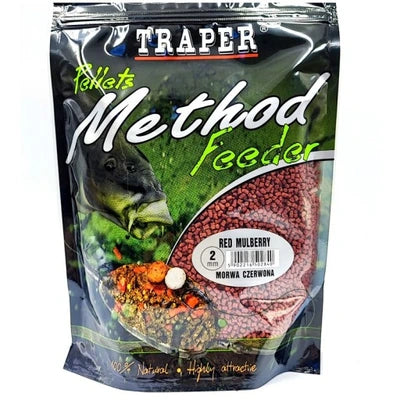 Traper Method Feeder Pellets 2mm 500g Red Mulberry