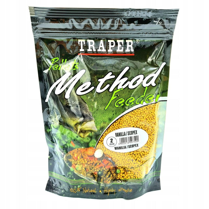 Traper Method Feeder Pellets 2mm 500g Vanilla / Scopex