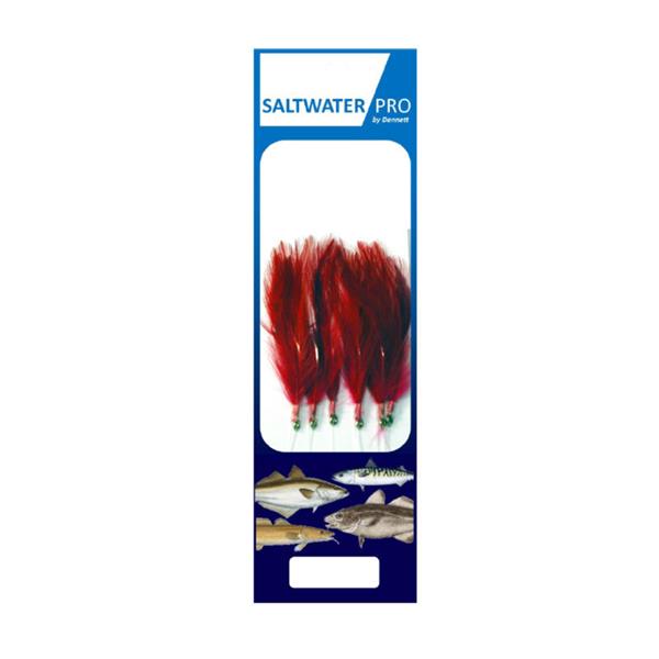 Dennett Saltwater Pro 6 Hook Red Feather Rigs 1/0